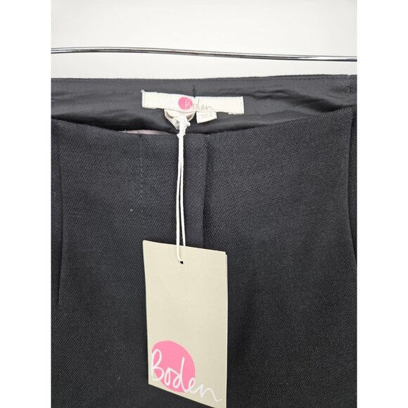 New Boden Cotton Wool Blend Pants Womens 4 Cropped Ankle White Stripe - Picture 5 of 7